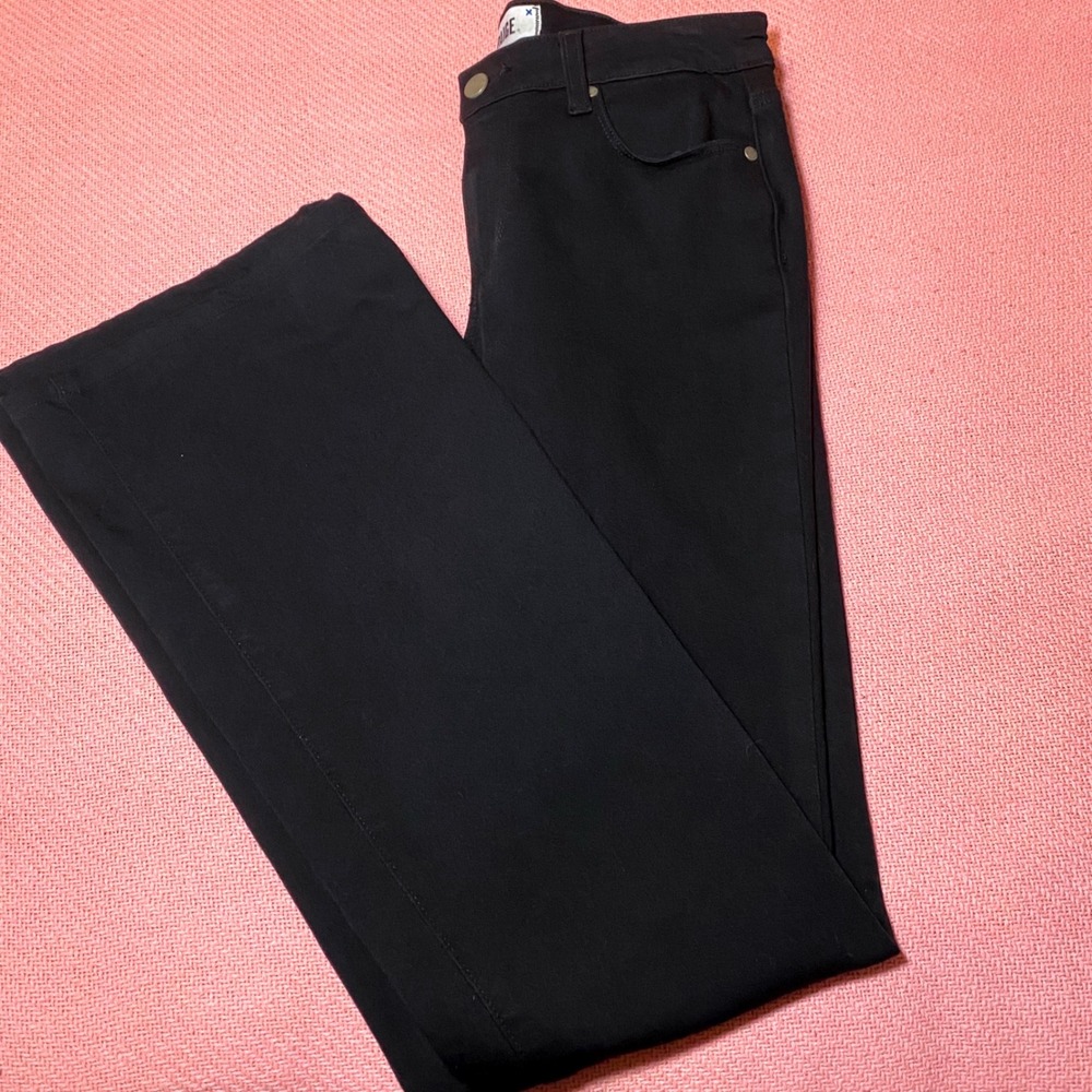 Paige Skyline Boot Black Bootcut Jeans Womens Size 28 Stretch Denim Pants - Picture 9 of 9